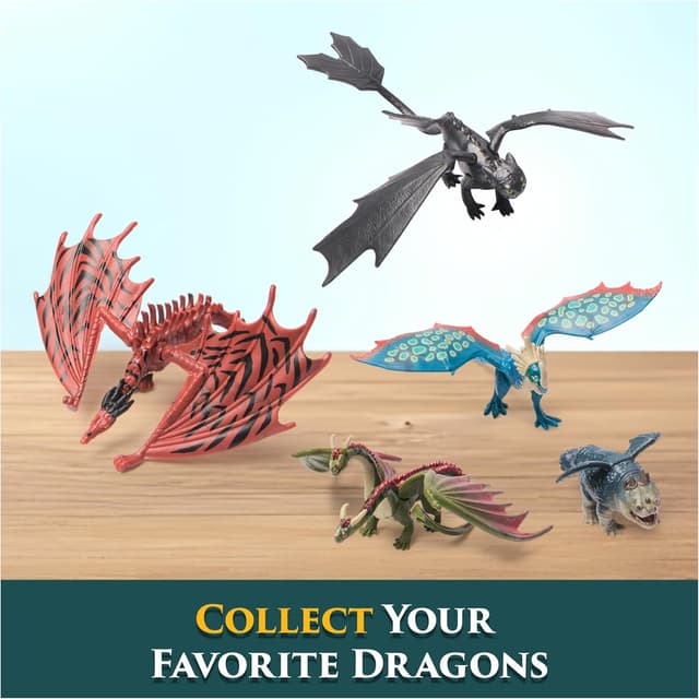 Detalle de DreamWorks Dragons How to Train Your Dragon 5-Pack Dragon Catcher Set with Hiccup’s Mangler Net Launcher (Ages 4+)