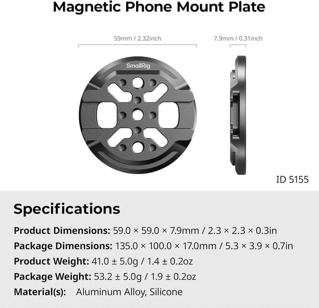 Thumbnail 5 de SMALLRIG 5155 support magnétique iPhone 41 g