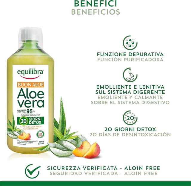 Thumbnail 2 de Buon Aloe Vera 95% - Suplemento Detox de Pura Pulpa 🍑