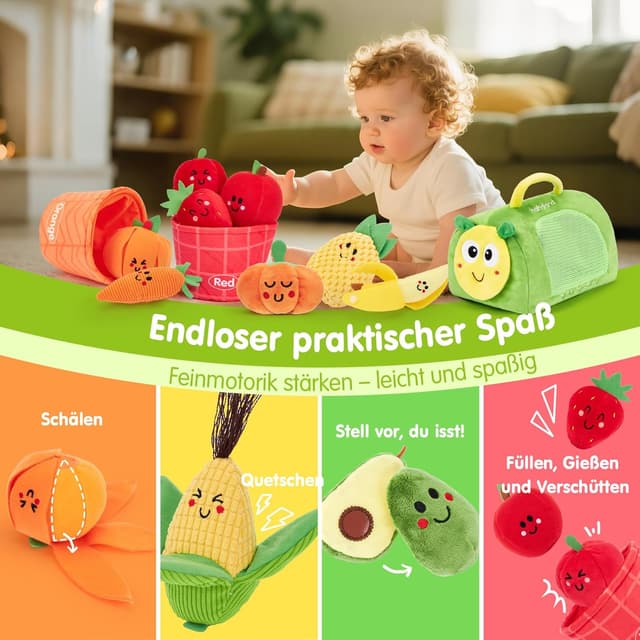 Thumbnail 2 de hahaland Baby Spielzeug 6-12 Monate Gemüs e Obst Plüsch