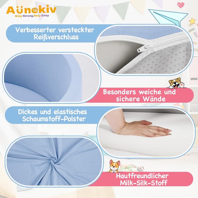 Detalle 1 de Aunekiv Bällebad 90x30 cm, hellblau