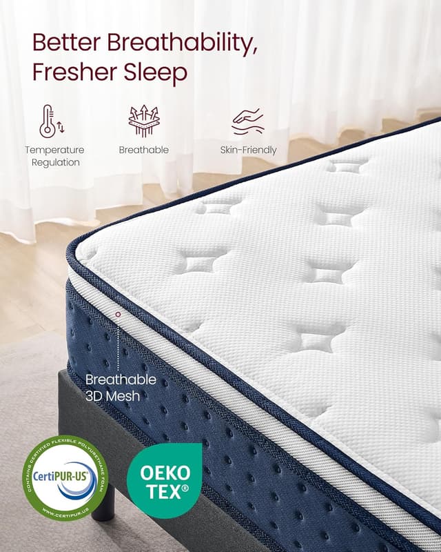 Detalle 2 de Hybrid Pocket Spring Mattress 90 x 190