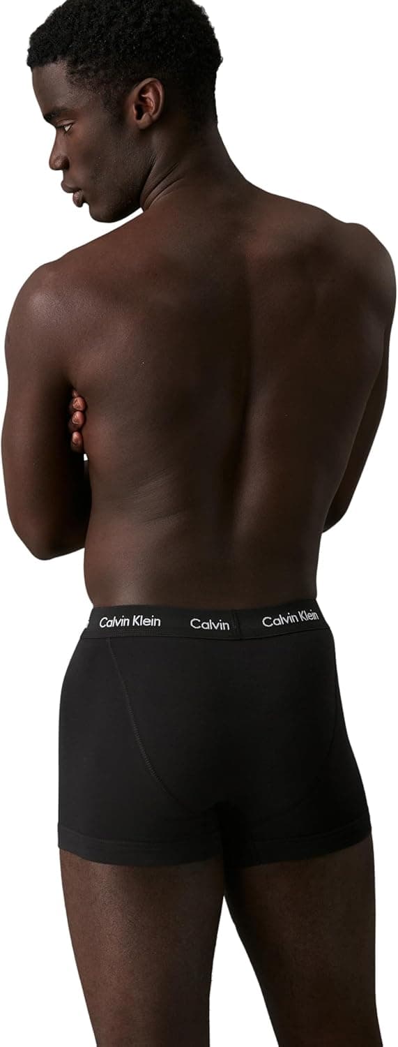 Detalle de Calvin Klein Men’s 5 Pack Trunks with Logo Waistband (Cotton Stretch)