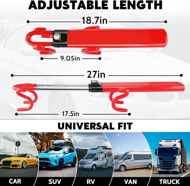 Thumbnail 6 de Tevlaphee Steering Wheel Lock Twin Bar 5.5–13.8"