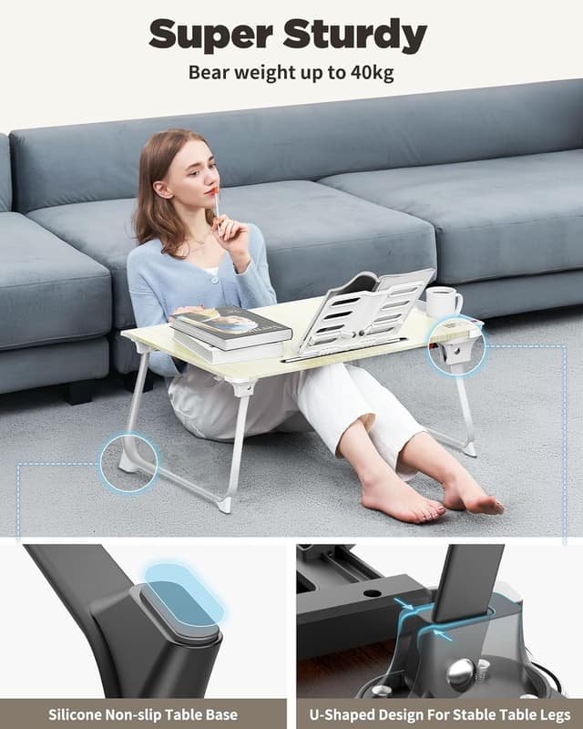 Thumbnail 3 de SAIJI XXL Laptop Tisch Bett Klappbar Schwarz