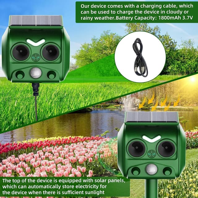 Thumbnail 5 de AILEDA Repelente ultrasónico solar IP65 1 unidad