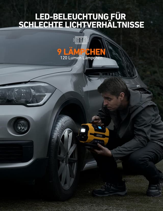 Thumbnail 5 de AstroAI Kompressor Auto 12V/230V – 150 PSI