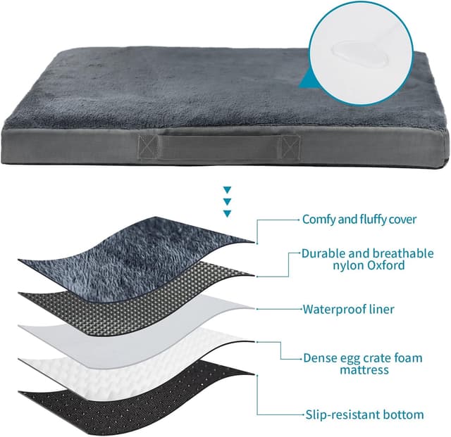 Detalle de Nepfaivy Dog Bed Extra Large 105×70×7.5cm