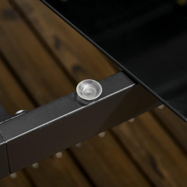 Thumbnail 6 de Outsunny Table de jardin rectangulaire pour 8 personnes en aluminium et verre trempé, 180 x 80 x 72 cm (noir)