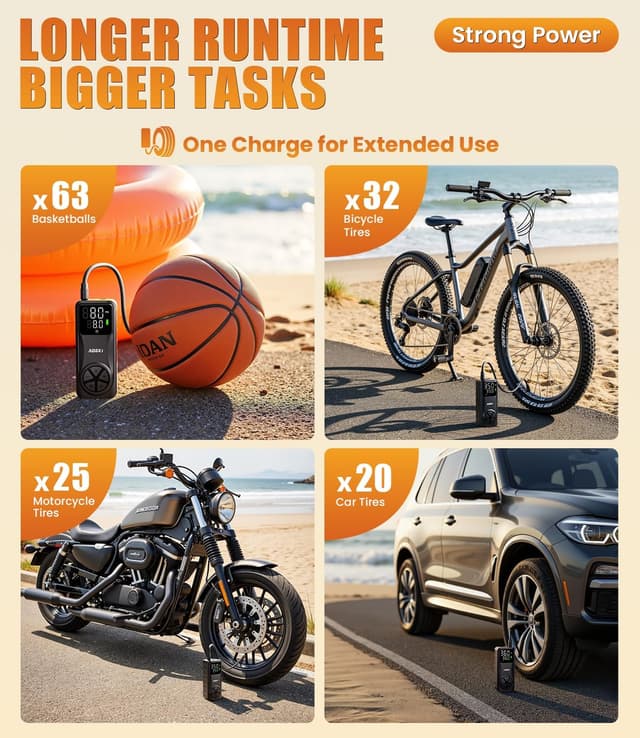 Detalle de AOSKI 150PSI Portable Air Compressor