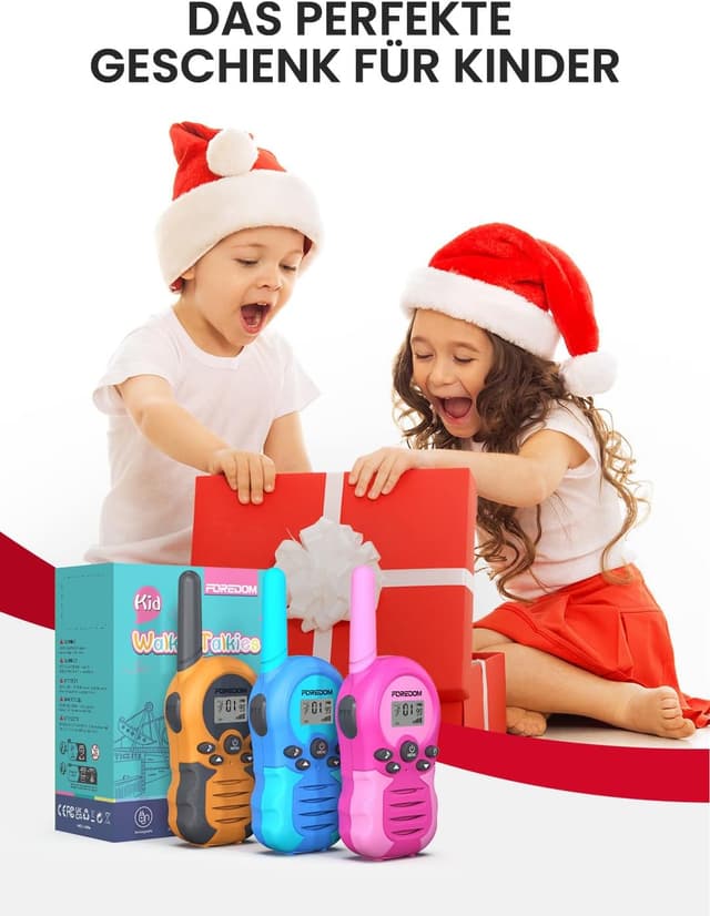 Thumbnail 6 de FOREDOM Walkie Talkies 3er Set 48 Std. Sprechzeit 📟