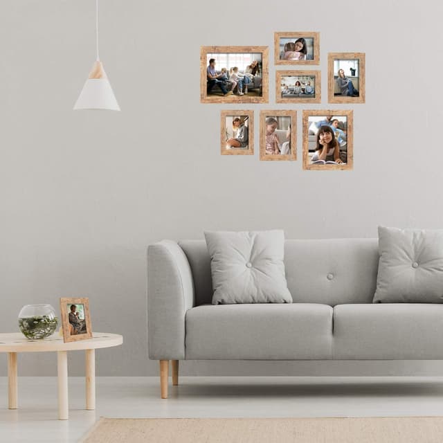Thumbnail 5 de iRahmen 5x7 Picture Frame Set, Rustic Brown 🖼