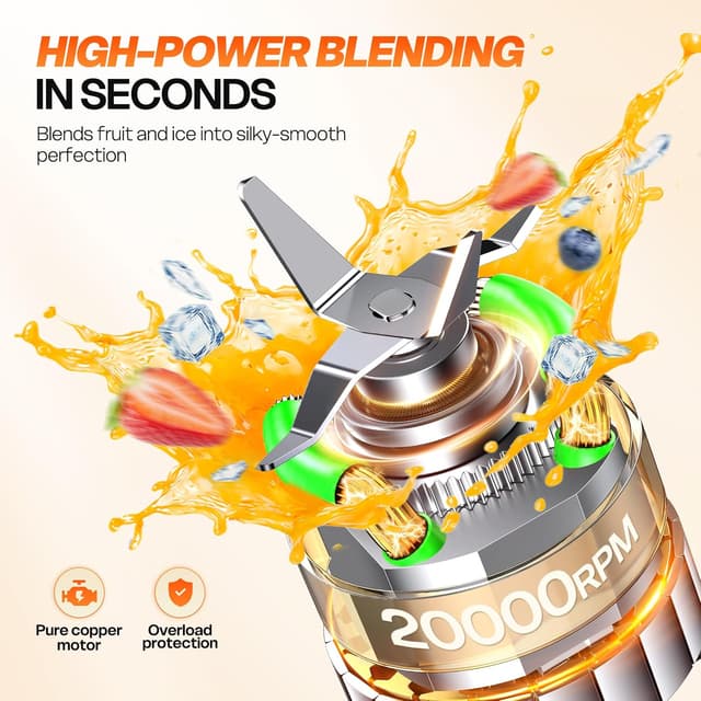 Thumbnail 3 de Turelar Blender 20,000 RPM Portable Smoothie Maker