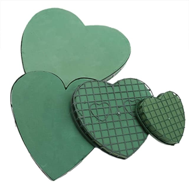 Thumbnail 3 de EXCEART Frischblumen Steckschaum Premium Grün Nassschaum Herzförmig 21 x 20 x 3 cm