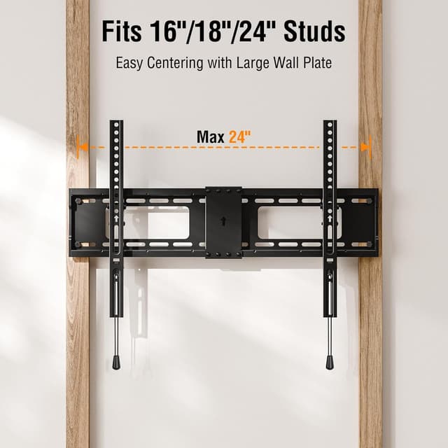 Detalle de ELIVED Tilting TV Wall Mount (YD1038) for 37"–85" TVs up to 132 lbs, Low Profile Tilt Mount, Max VESA 600×400mm