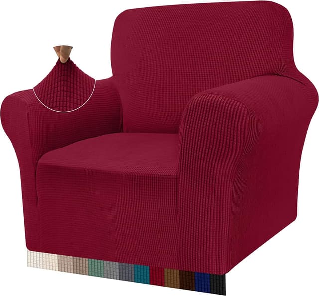 Detalle de Granbest copridivano elasticizzato ad alta elasticità in jacquard (1 posto) Rosso Vino