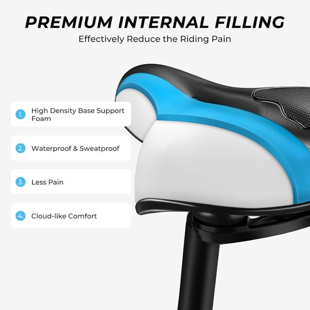 Detalle de Youngdo gel bicycle saddle with 2 year care