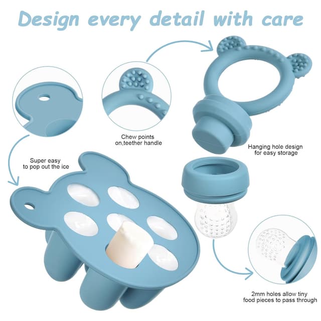 Thumbnail 4 de Aolso Fruchtsauger Baby Eis am Stiel Blau