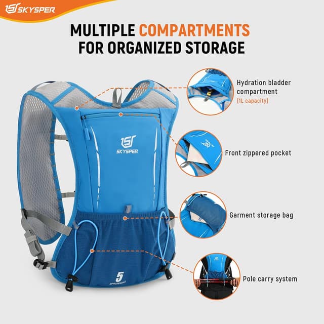 Detalle 2 de SKYSPER Gilet Hydratation Running 5L