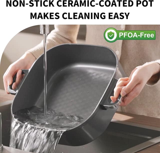 Thumbnail 4 de AUTUCU Electric Skillet 6-Quart, 1600W