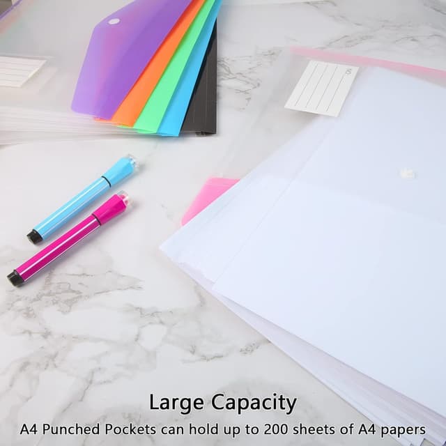 Detalle de A4 Plastic Wallets 12pcs, 31cm x 24.5cm