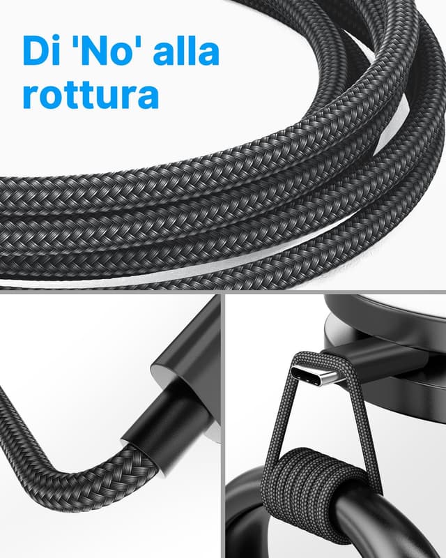 Thumbnail 4 de Cavo USB C 2 pezzi 1 m 3A rapida