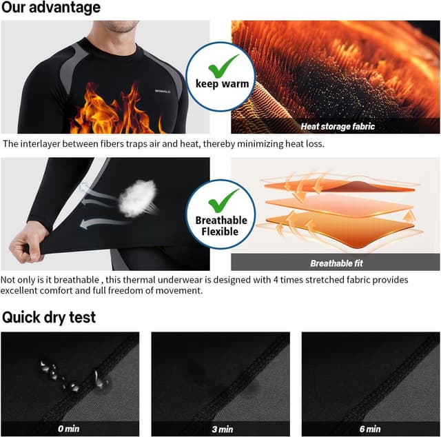 Thumbnail 4 de BENNALD Thermounterwäsche Herren Set 🧣