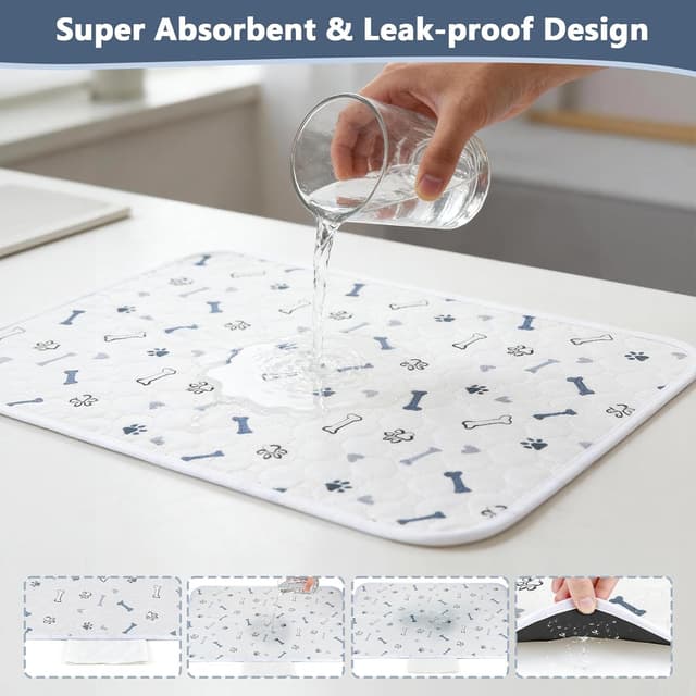 Thumbnail 6 de Zocipro 2 Pack Washable Puppy Pads (45x60cm) – Reusable, Waterproof Training Pee Pads for Home & Travel