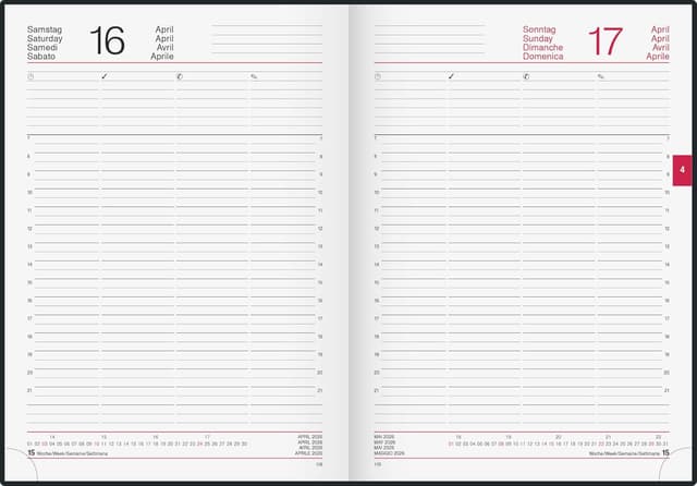 Detalle 1 de rido/idé Buchkalender Mod. Conform '26 A4 grau