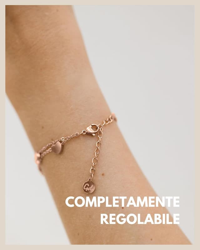 Detalle 2 de GD GOOD.designs Bracciale cuore regolabile 15–19 cm 💍