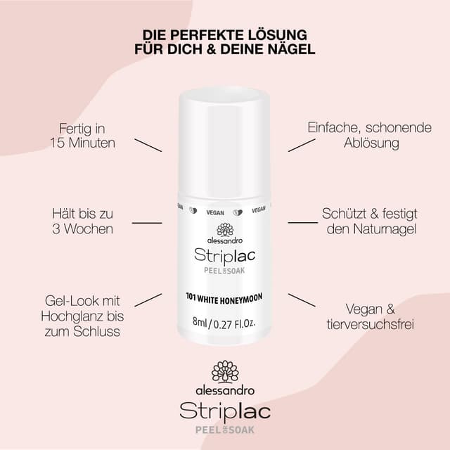 Thumbnail 4 de alessandro Striplac White Honeymoon UV-Nagellack 8 ml 💅