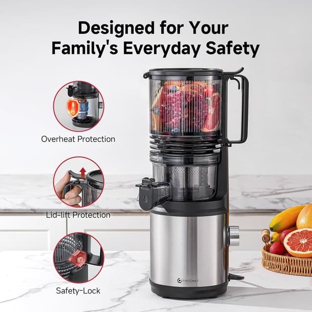 Detalle de AMZCHEF Slow Juicer 160mm 2L