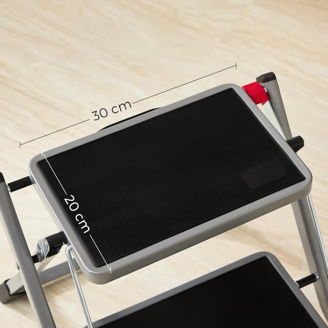 Detalle 2 de SONGMICS Trittleiter GSL002GY01 mit 2 Stufen