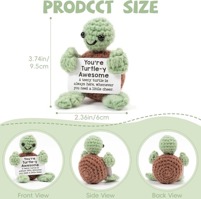 Thumbnail 3 de Bafiwu Funny Positive Turtle crochet toy 🐢