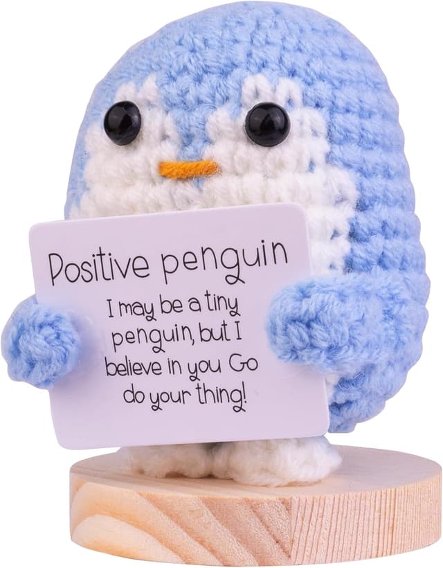 Detalle de Lustiger positiver Pinguin mit Karte