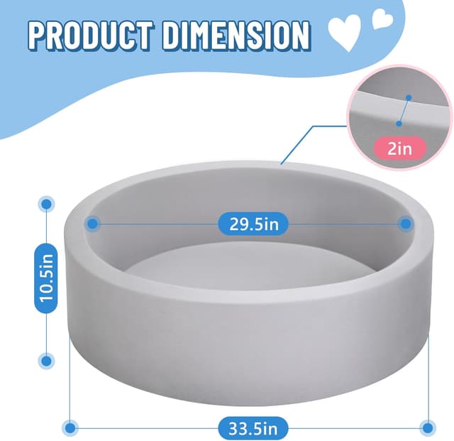 Thumbnail 6 de Wilwolfer Foam Ball Pit 100 Balls