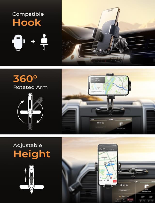 Detalle 2 de LISEN CD Phone Holder Adjustable 360°