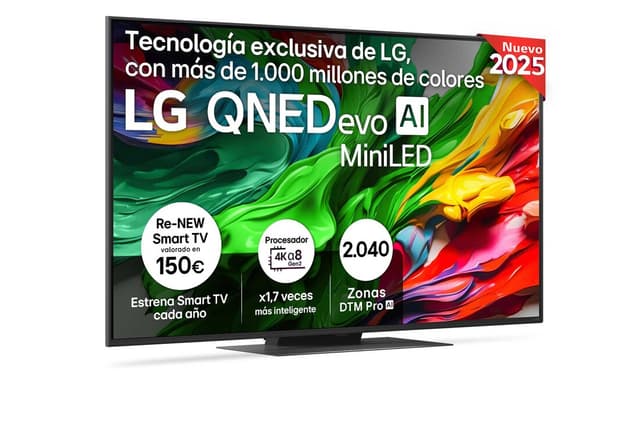 Detalle de LG QNED86 55" QNED evo AI MiniLED 4K 2025
