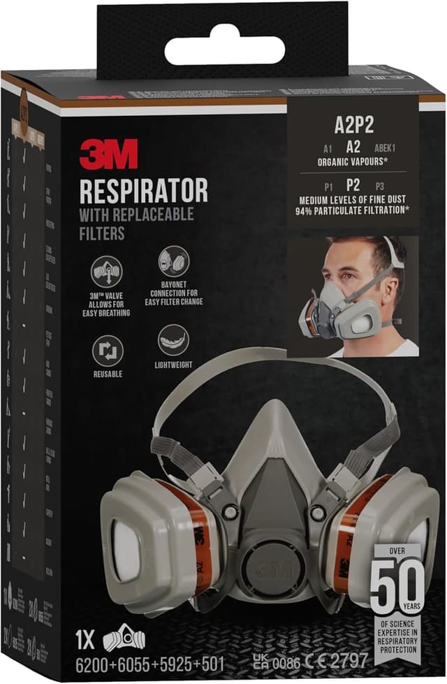 Thumbnail 6 de 3M 6002C Atemschutzmaske A2P2