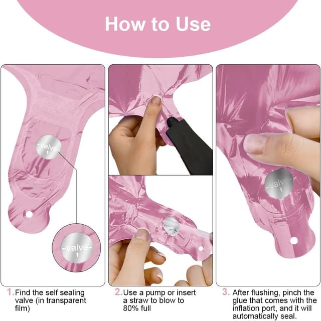 Thumbnail 3 de AOOSU Crown Pink Number Balloons