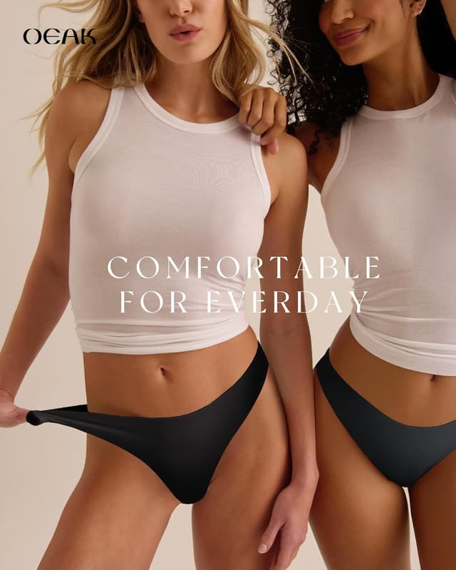 Detalle 2 de OEAK Seamless Thongs Invisible No Show