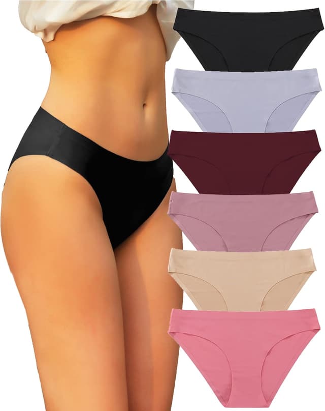Detalle de FINETOO 6er Pack Seamless Unterhosen Damen
