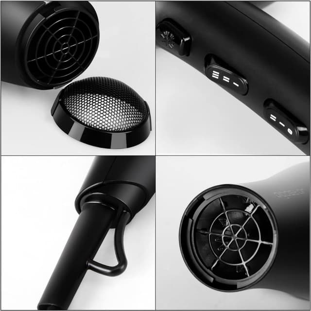 Detalle de Aigostar Monique 32HIE asciugacapelli ionico 2400W professionale, 2 velocità e 3 temperature con aria fredda