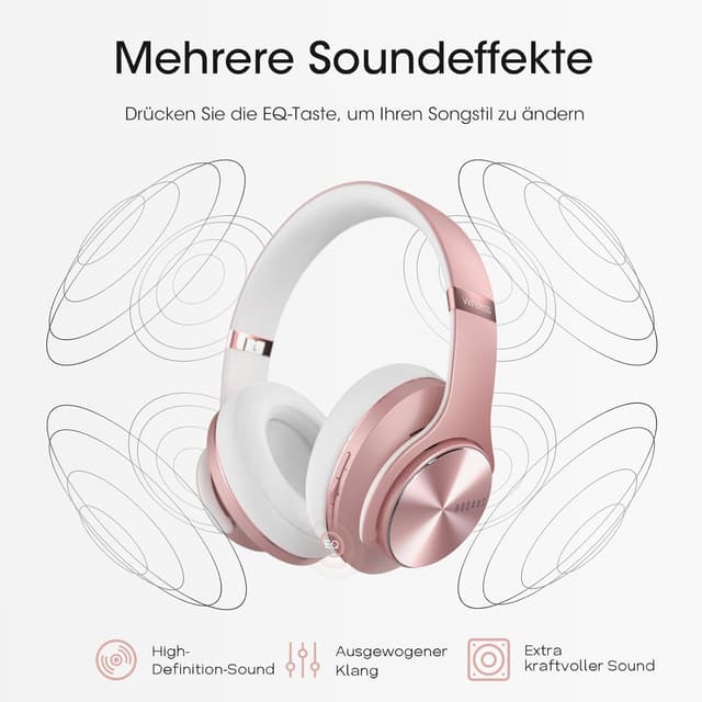 Detalle 2 de DOQAUS Bluetooth Over-Ear Kopfhörer bis 90 Std
