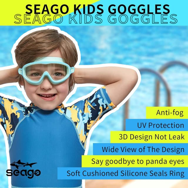 Thumbnail 2 de Seago Swim Goggles 2 Pack Kids 3-14 🏊