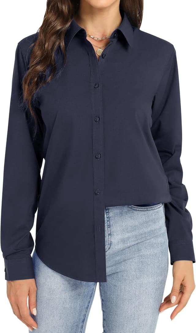 Imagen de J.VER Bluse Damen Langarmshirt 95% Baumwolle en OfertitasTOP