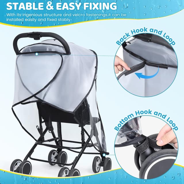 Detalle 2 de Orzbow Universal Rain Cover 0.2mm for Pushchair