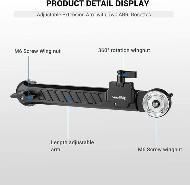 Detalle 2 de SmallRig Rosette Extension Arm for Sony FS5 / FS7 Grip – ARRI 1870 (1870)