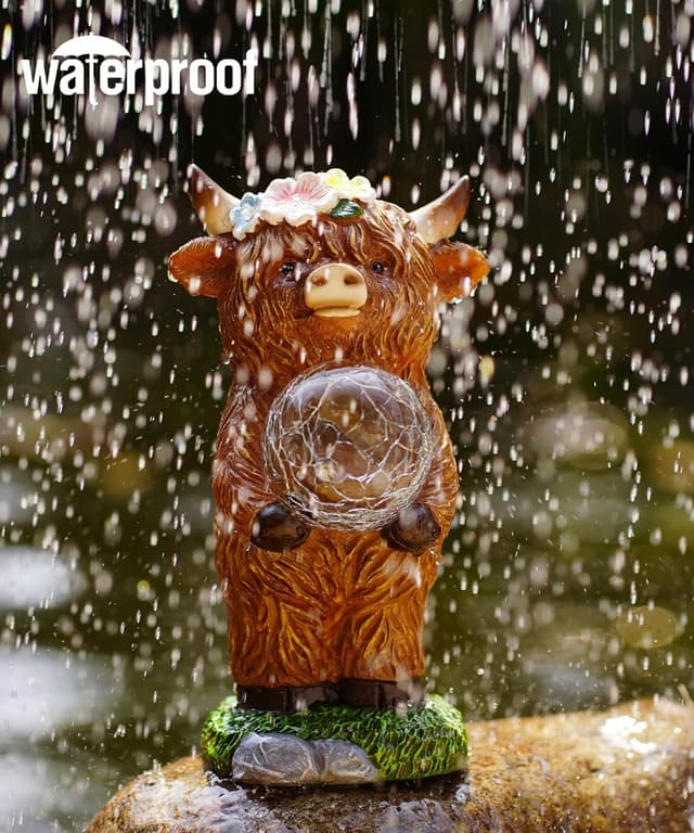 Thumbnail 5 de Yeomoo Solar Highland Cow Garden Ornament