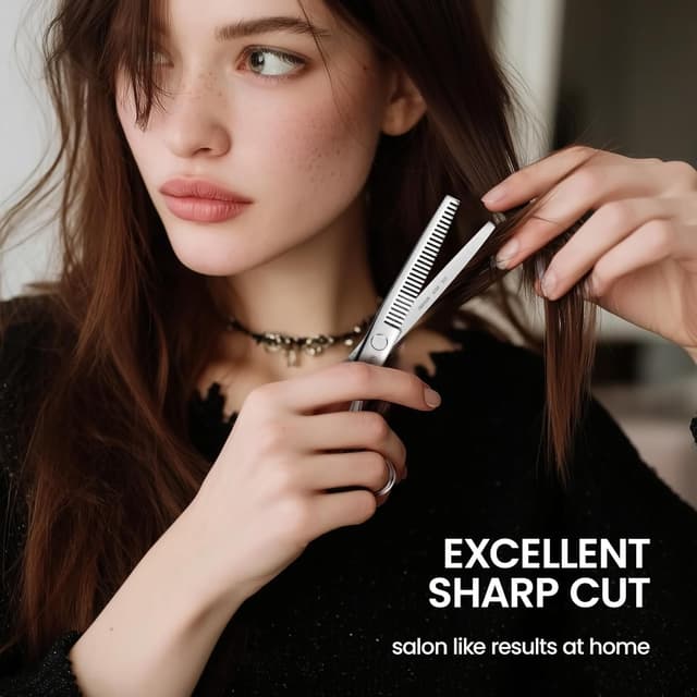 Detalle 2 de SEIMEIKEN Hair Cutting Scissors Kit (10PCS) – 6.0 Inch Hair Shears Set for Salon & Home Use